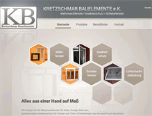 Tablet Screenshot of kretzschmar-bauelemente.de